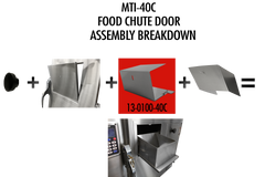 MTI-40C Food Entry Chute (w/clearance hole) P/N: 13-0100-40C
