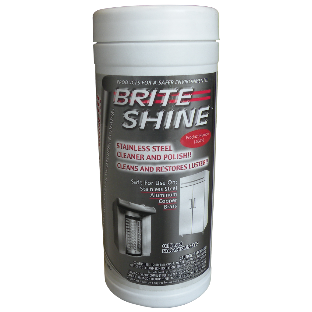 Brite Shine Stainless Steel Cleaner and Polish Wipes for AutoFry