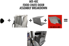 MTI-40C Food Entry Chute (with stud) P/N: 04-0054-40C